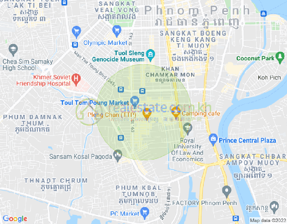 朱德奔1分区, 占卡蒙, 金边地图