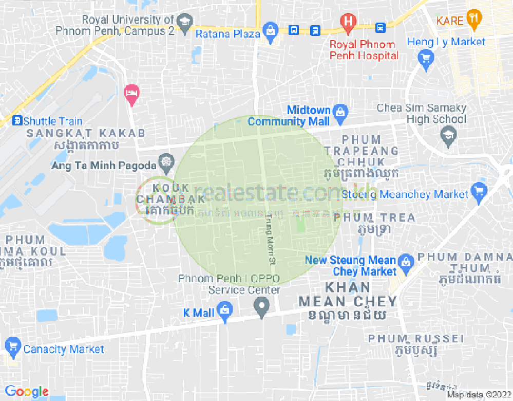 Carte de Tuek Thla, Sen Sok, Phnom Penh