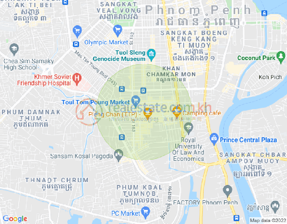 朱德奔1分区, 占卡蒙, 金边地图