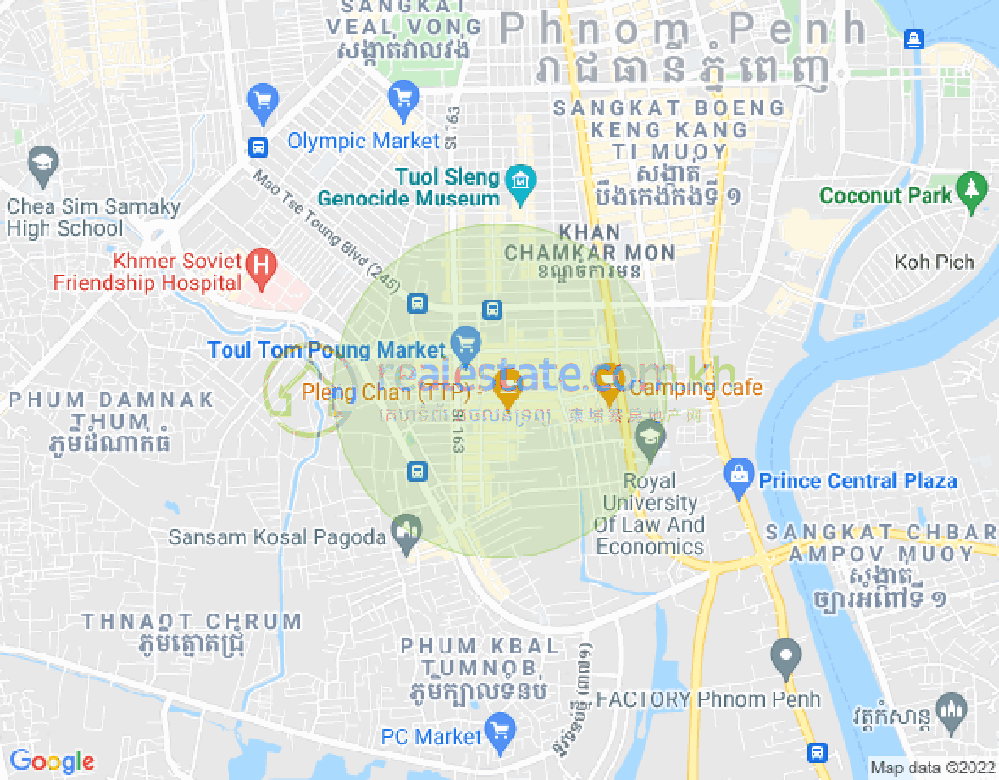 朱德奔1分区, 占卡蒙, 金边地图