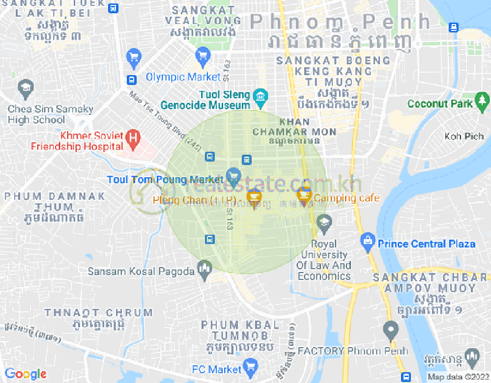 ផែនទី ទួលទំពូង១, ចំការមន, ភ្នំពេញ