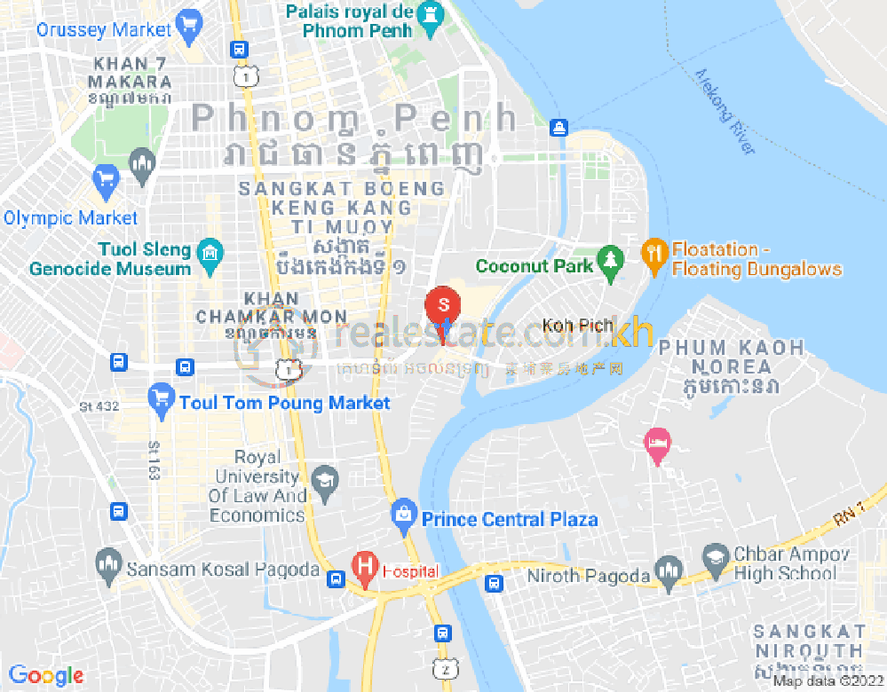 百色河分区, 占卡蒙, 金边地图