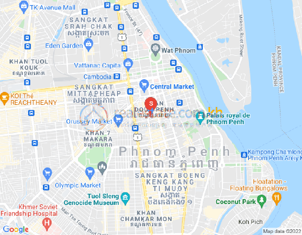 新街市3分区, 隆边区, 金边地图