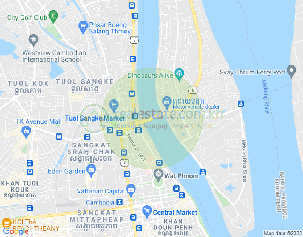 Mapa: Chroy Changvar, Phnom Penh