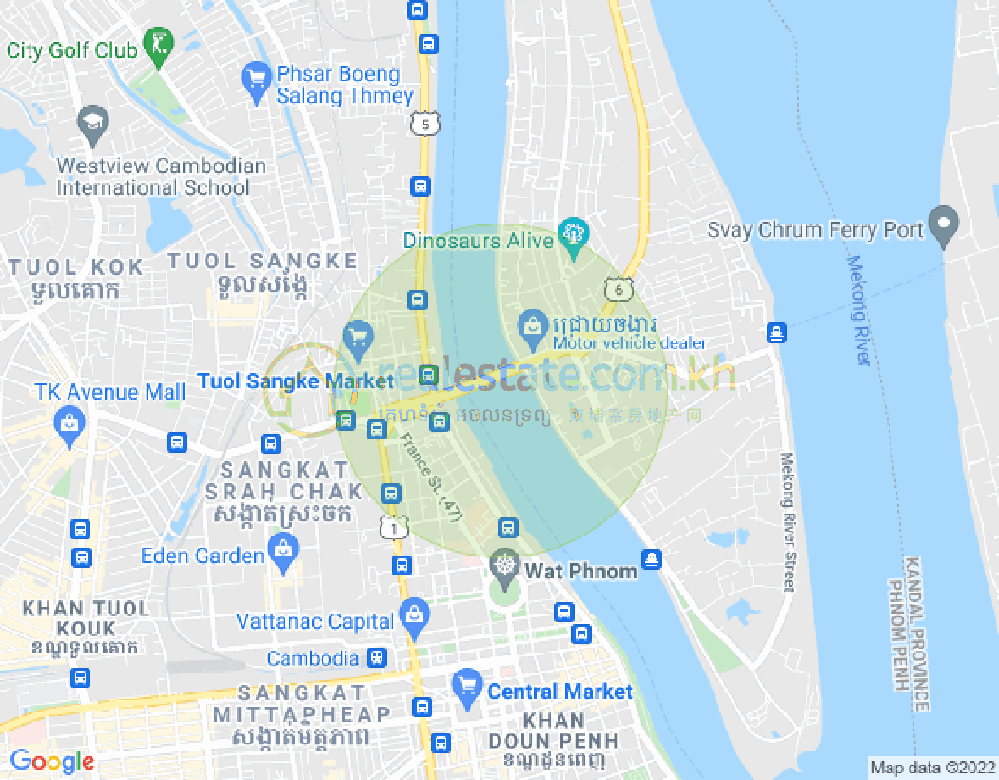 Mapa: Chroy Changvar, Phnom Penh