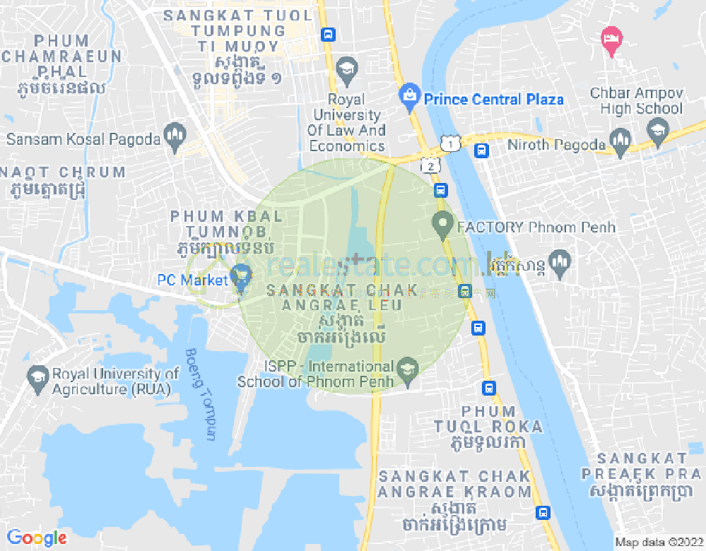 长夏上社分区, 棉芷区, 金边地图
