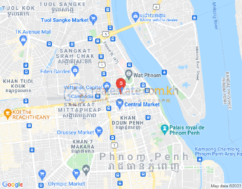 斯拉甲, 隆边区, 金边地图