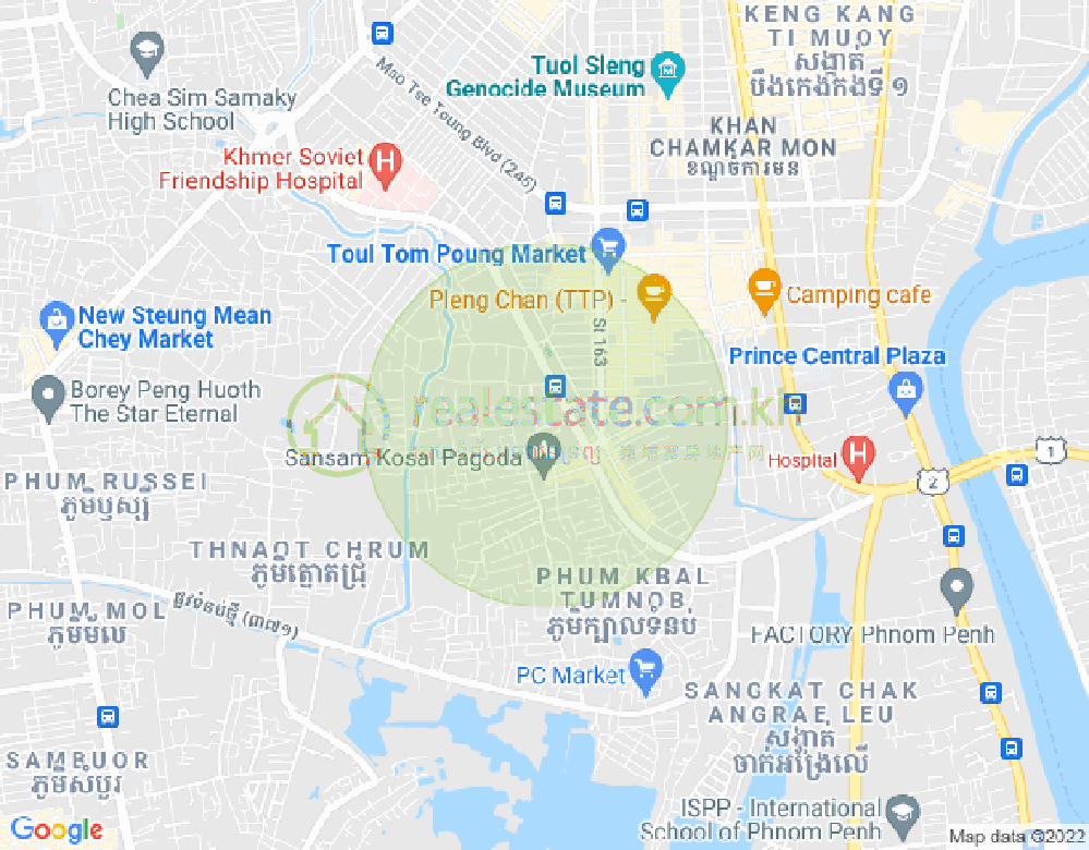 주더분1구역, 짬까몬, 프놈펜 지도
