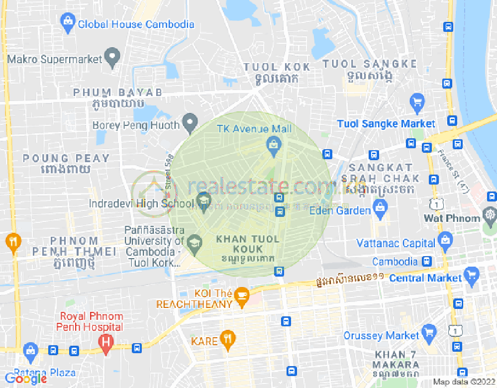 万谷湖1分区, 堆谷区, 金边地图
