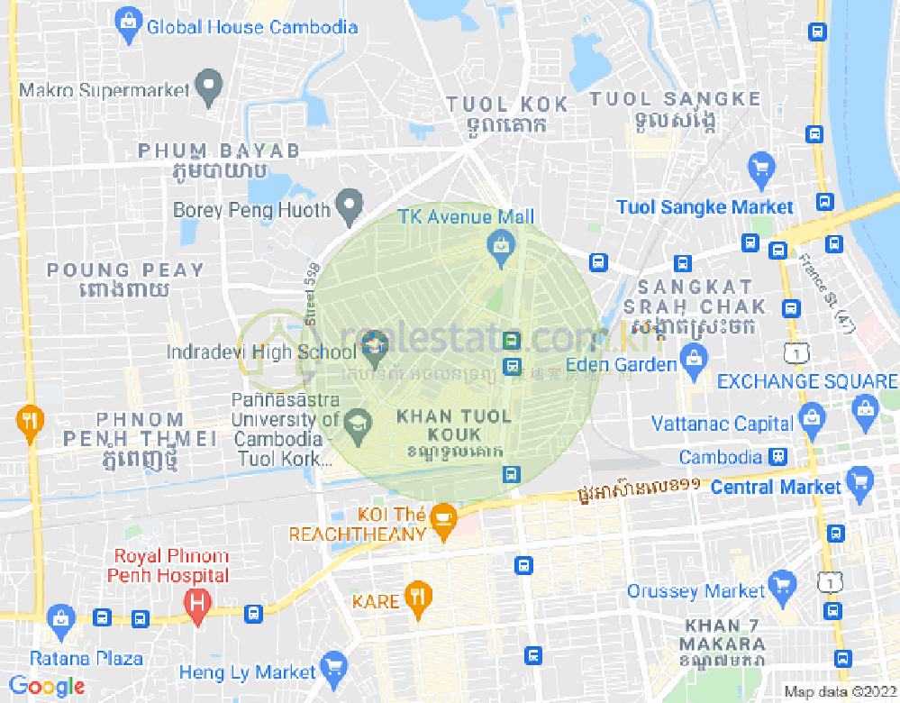万谷湖1分区, 堆谷区, 金边地图