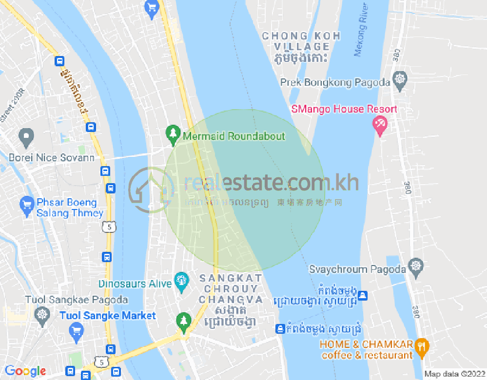 バクカエン, チュロイ・チャンバー, プノンペンの地図