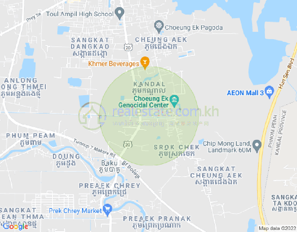 Map of Prey Sa, Dangkao, Phnom Penh