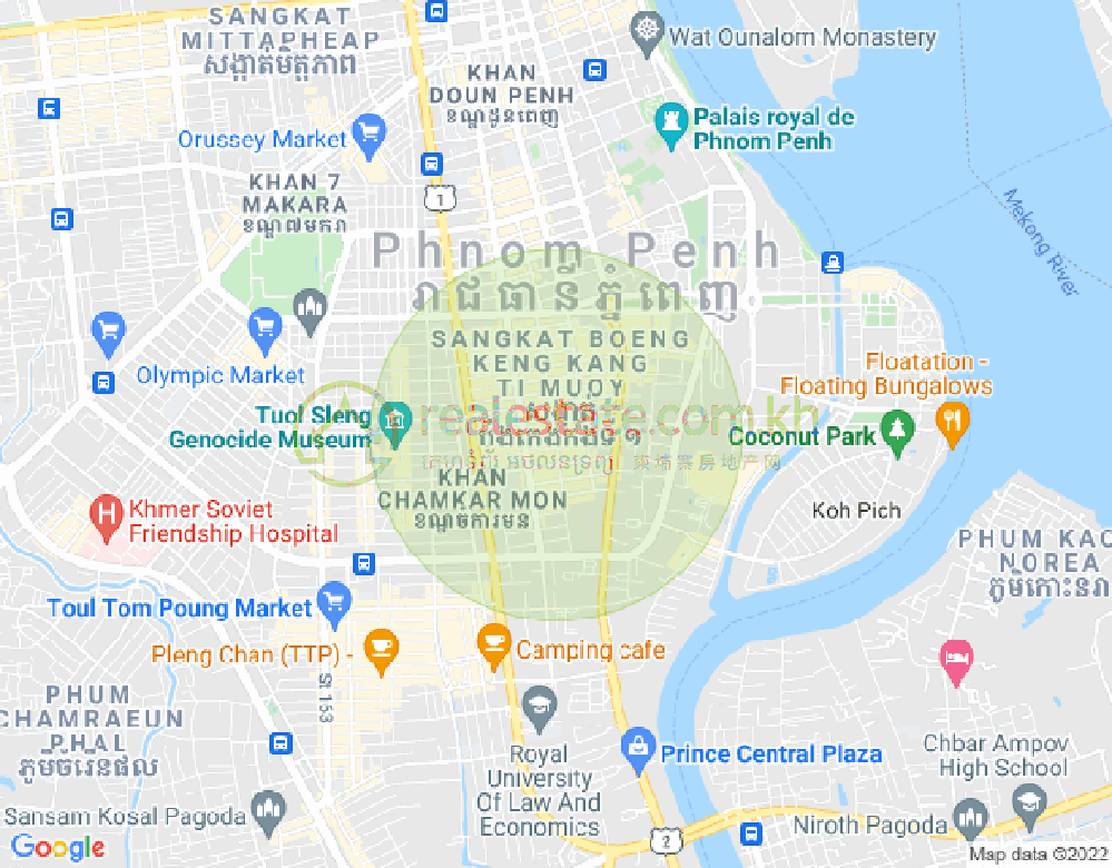 ផែនទី បឹងកេងកង១, បឹងកេងកង, ភ្នំពេញ