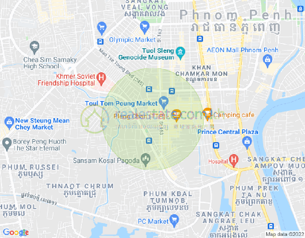 朱德奔1分区, 占卡蒙, 金边地图