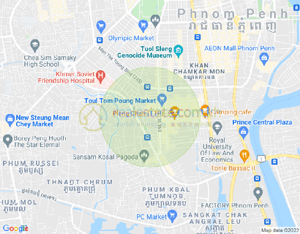 朱德奔1分区, 占卡蒙, 金边地图