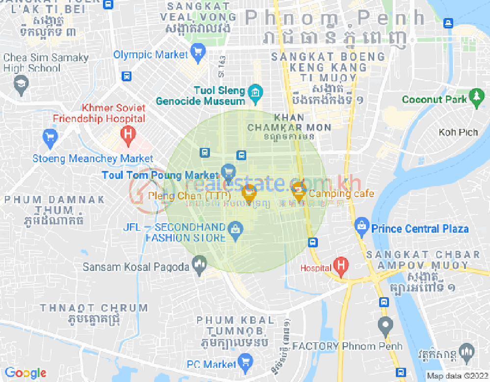 朱德奔1分区, 占卡蒙, 金边地图