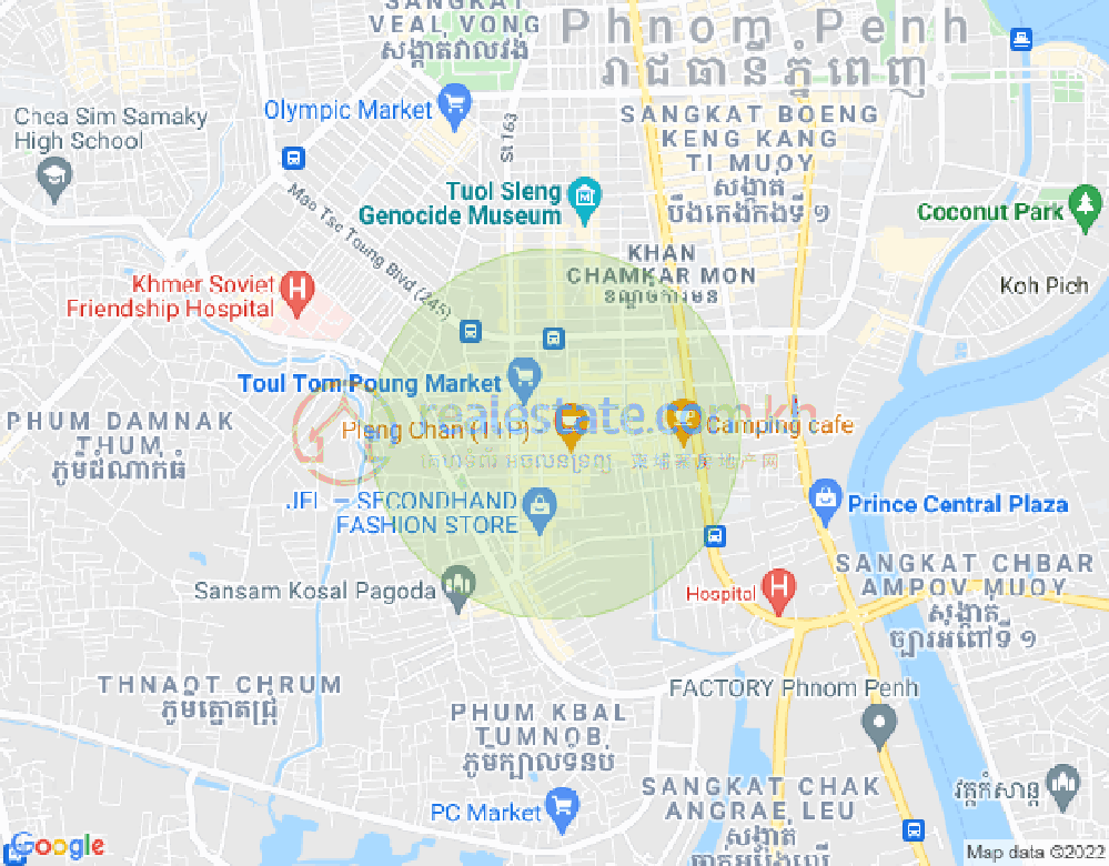 朱德奔1分区, 占卡蒙, 金边地图
