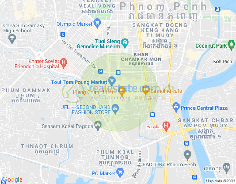 주더분1구역, 짬까몬, 프놈펜 지도