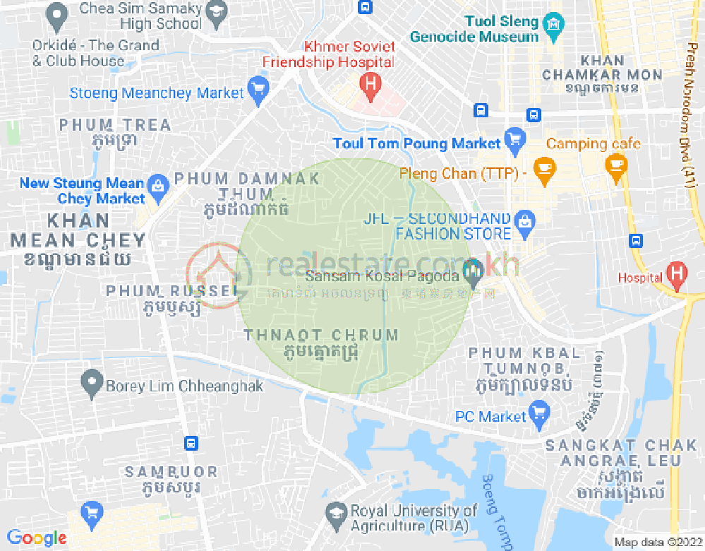 Map of Boeung Tumpun, Meanchey, Phnom Penh