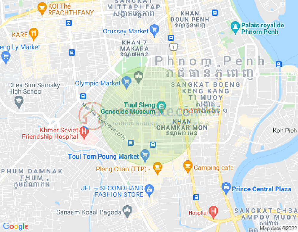 แผนที่ บีเคเค 2, บึงเกงกอง, พนมเปญ