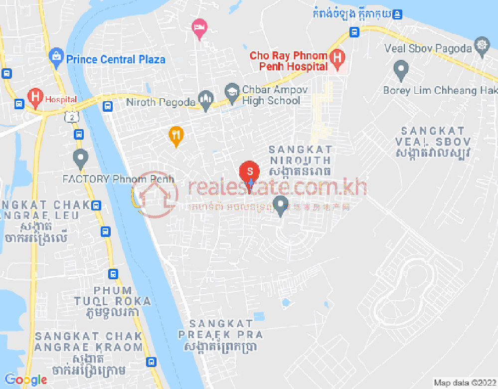ニロート, チバーアンポウ, プノンペンの地図