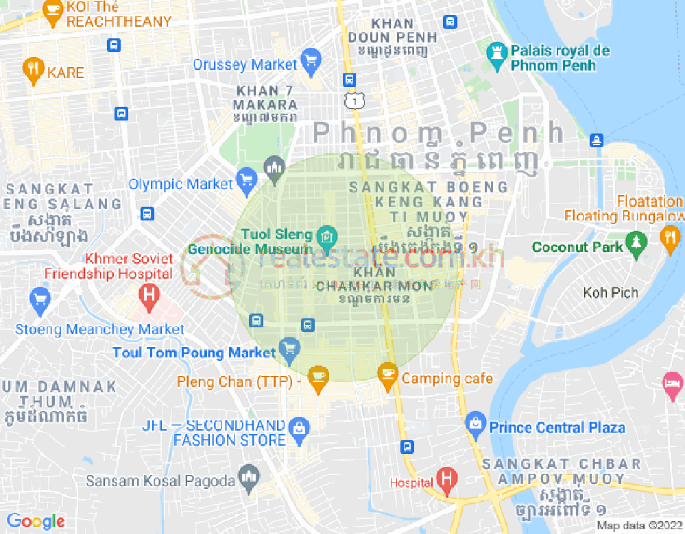 แผนที่ บีเคเค 3, บึงเกงกอง, พนมเปญ