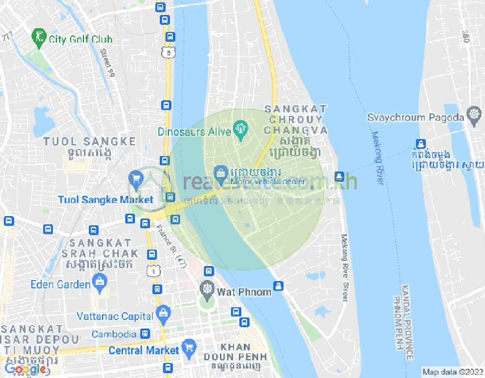 Mapa: Properties Dabest, Chroy Changvar, Phnom Penh