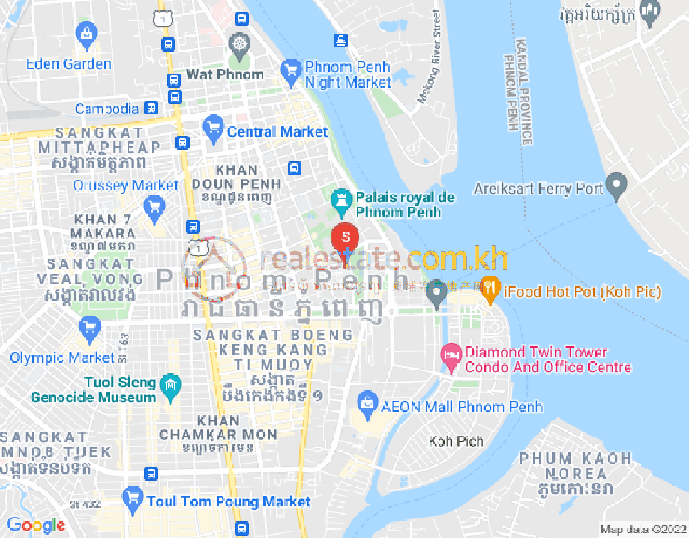 Mapa: Chakto Mukh, Daun Penh, Phnom Penh