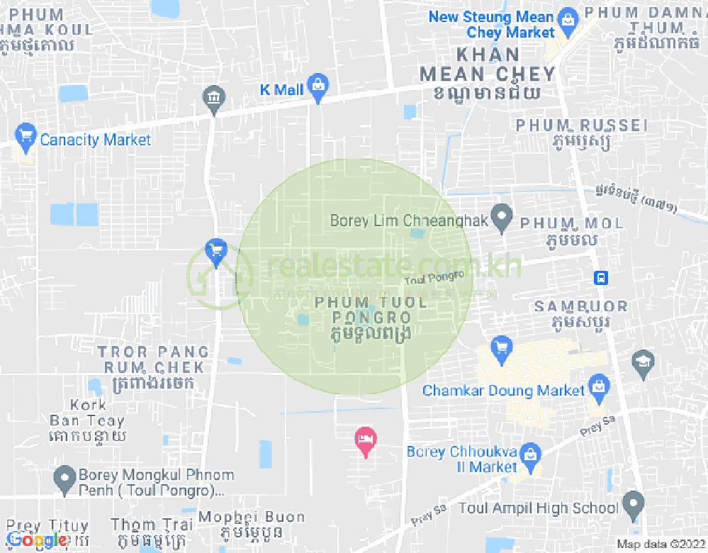 แผนที่ จอมเจา, โปร์แซนเจย, พนมเปญ
