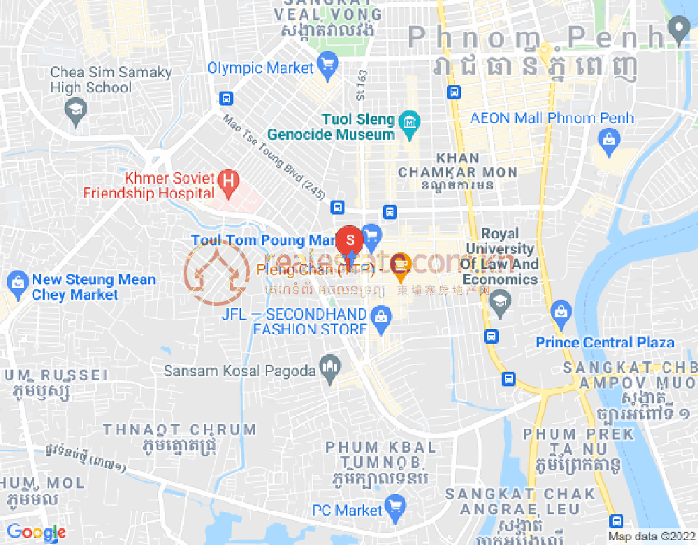朱德奔1分区, 占卡蒙, 金边地图