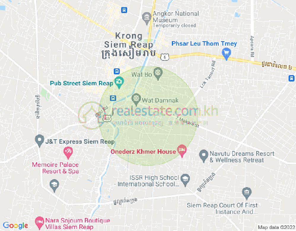 Mapa: Wat Bo, Sala Kamraeuk, Siem Reap
