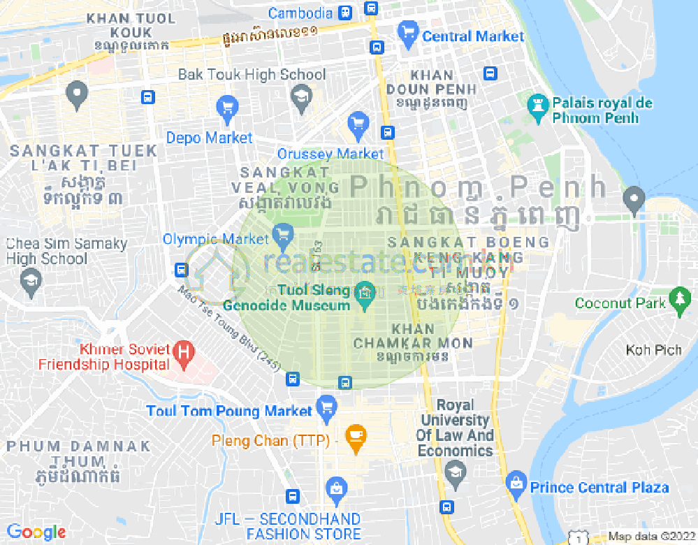 แผนที่ บีเคเค 2, บึงเกงกอง, พนมเปญ
