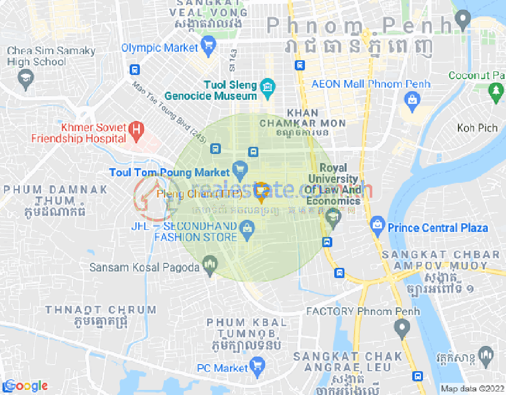 ផែនទី ទួលទំពូង១, ចំការមន, ភ្នំពេញ