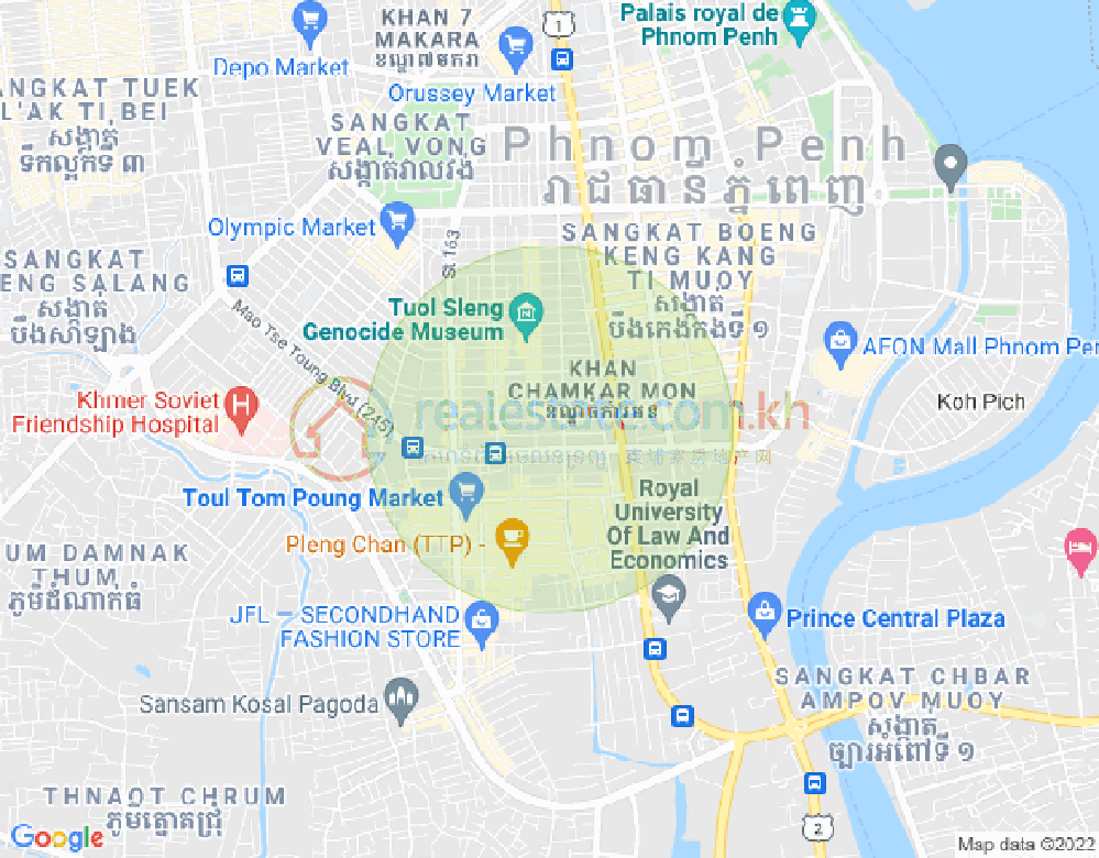 แผนที่ บีเคเค 3, บึงเกงกอง, พนมเปญ