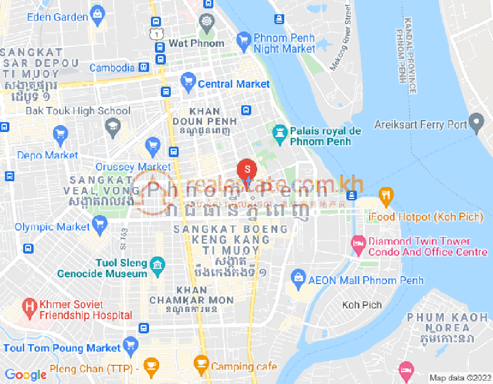 Mapa: Chakto Mukh, Daun Penh, Phnom Penh