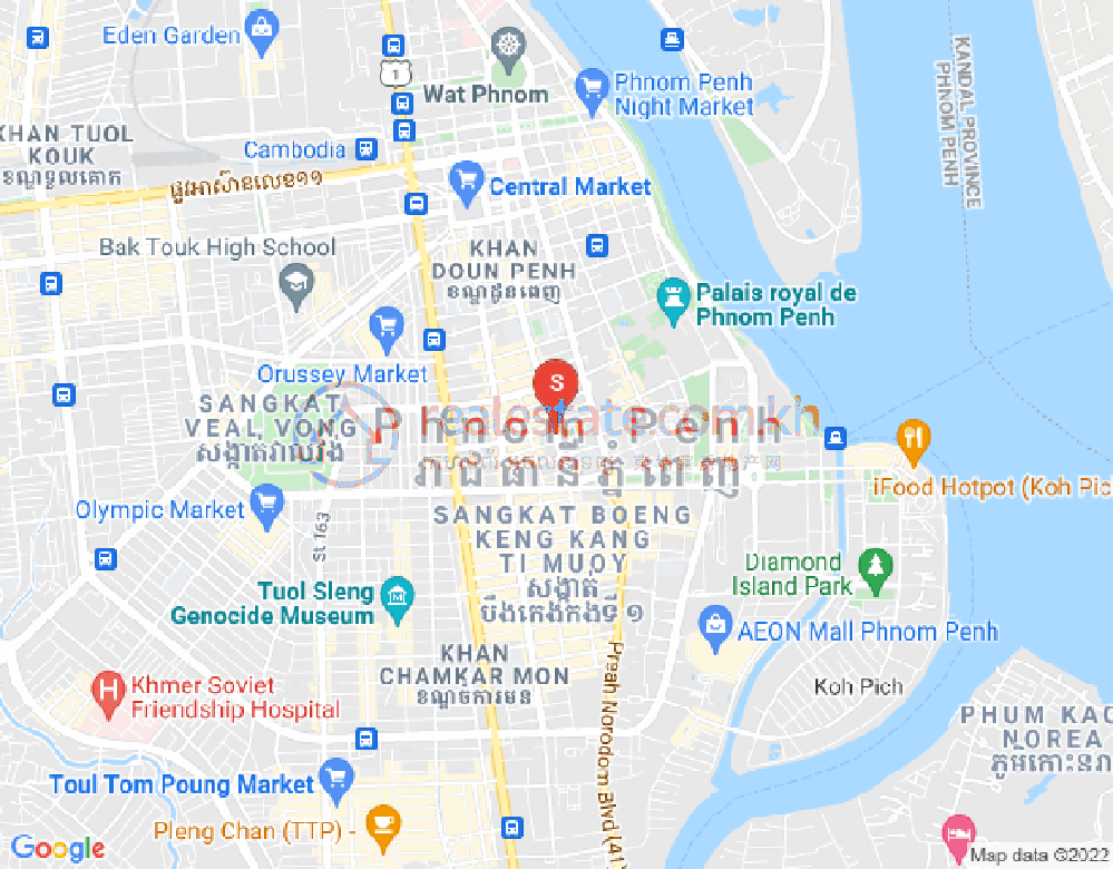 Carte de Chakto Mukh, Daun Penh, Phnom Penh