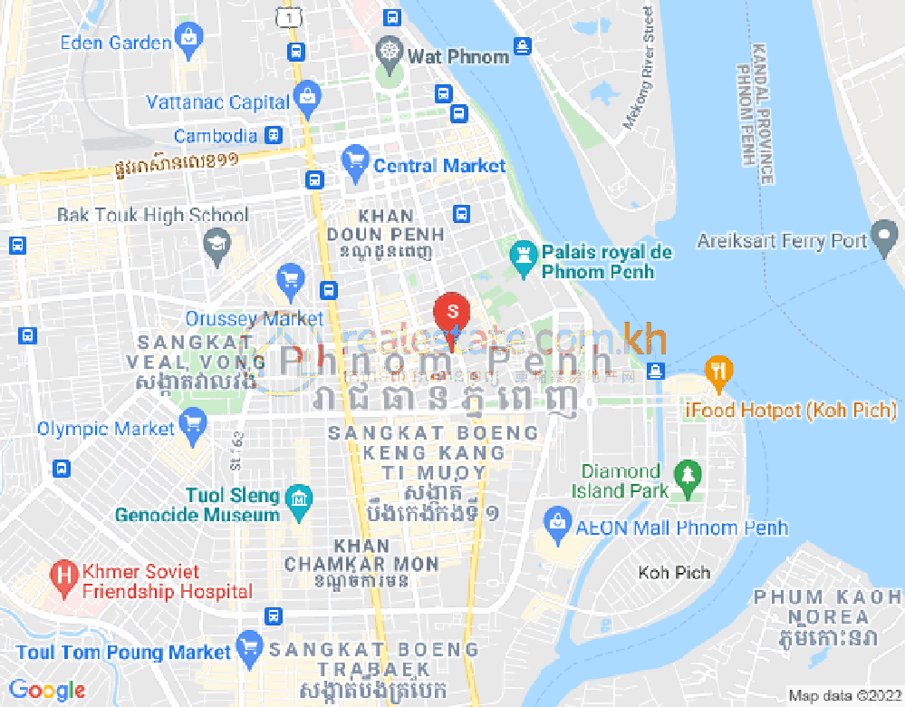 Carte de Chakto Mukh, Daun Penh, Phnom Penh