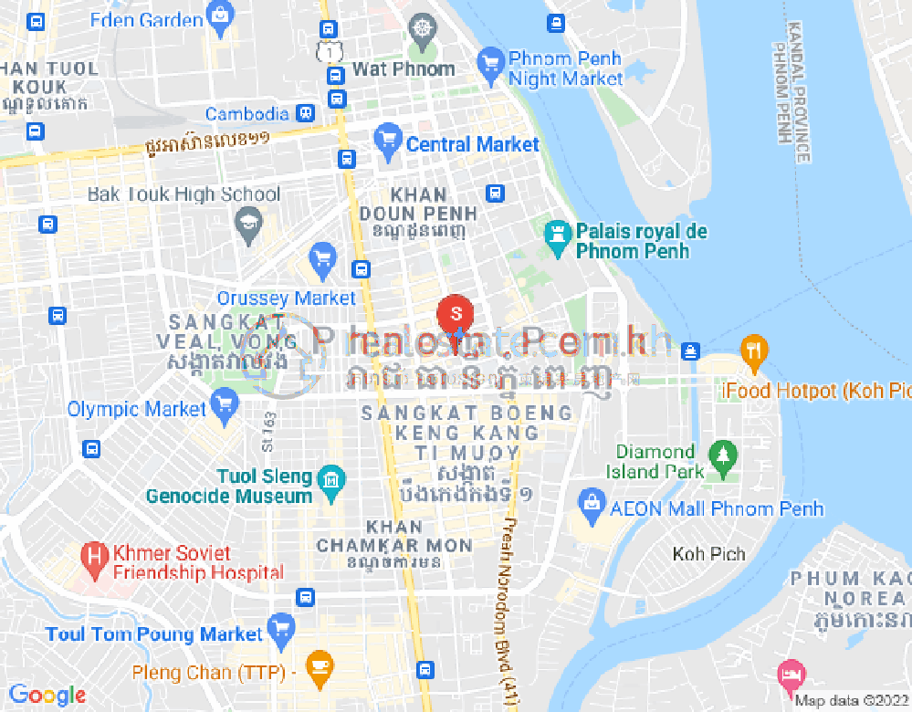 Карта Чакто Мукх, Доун Пень, Пномпень