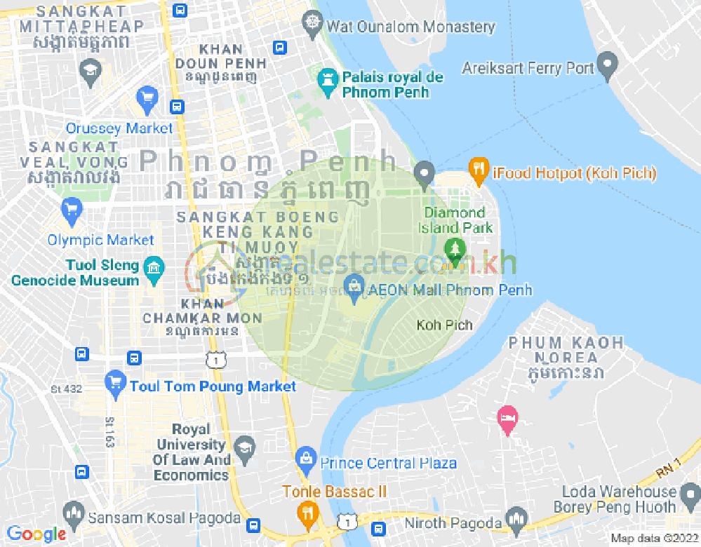 百色河分区, 占卡蒙, 金边地图