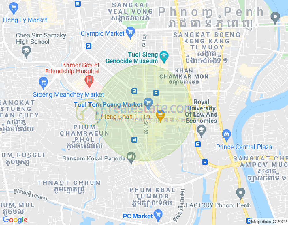175, 주더분2구역, 짬까몬, 프놈펜 지도