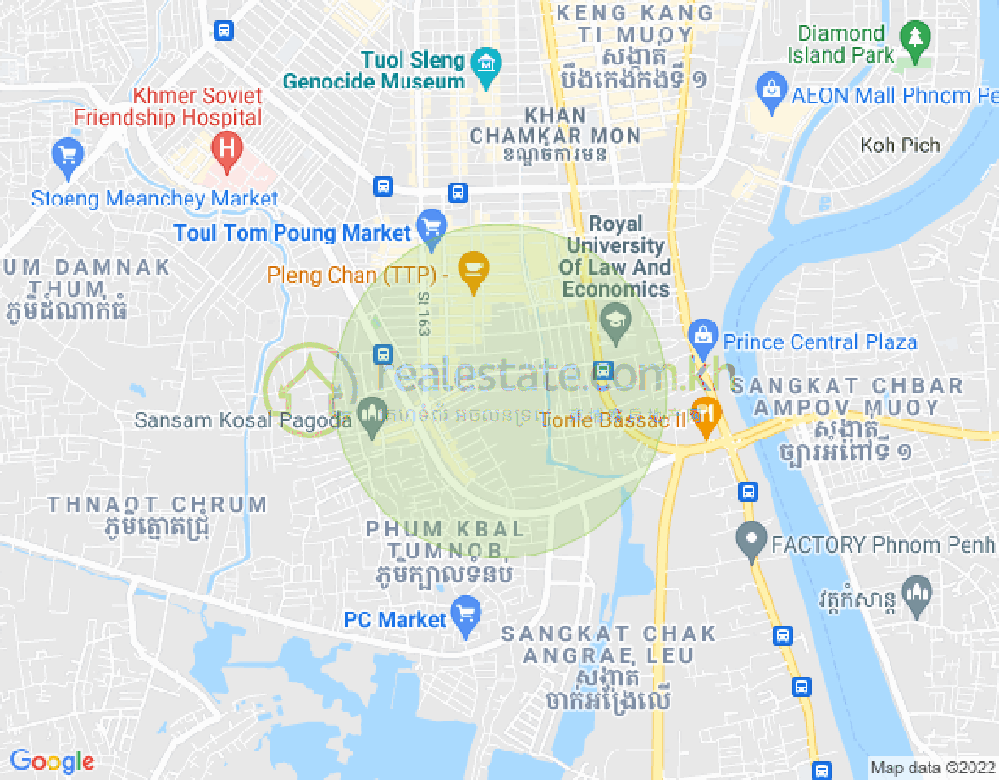 610, 沙南哥分区, 占卡蒙, 金边地图