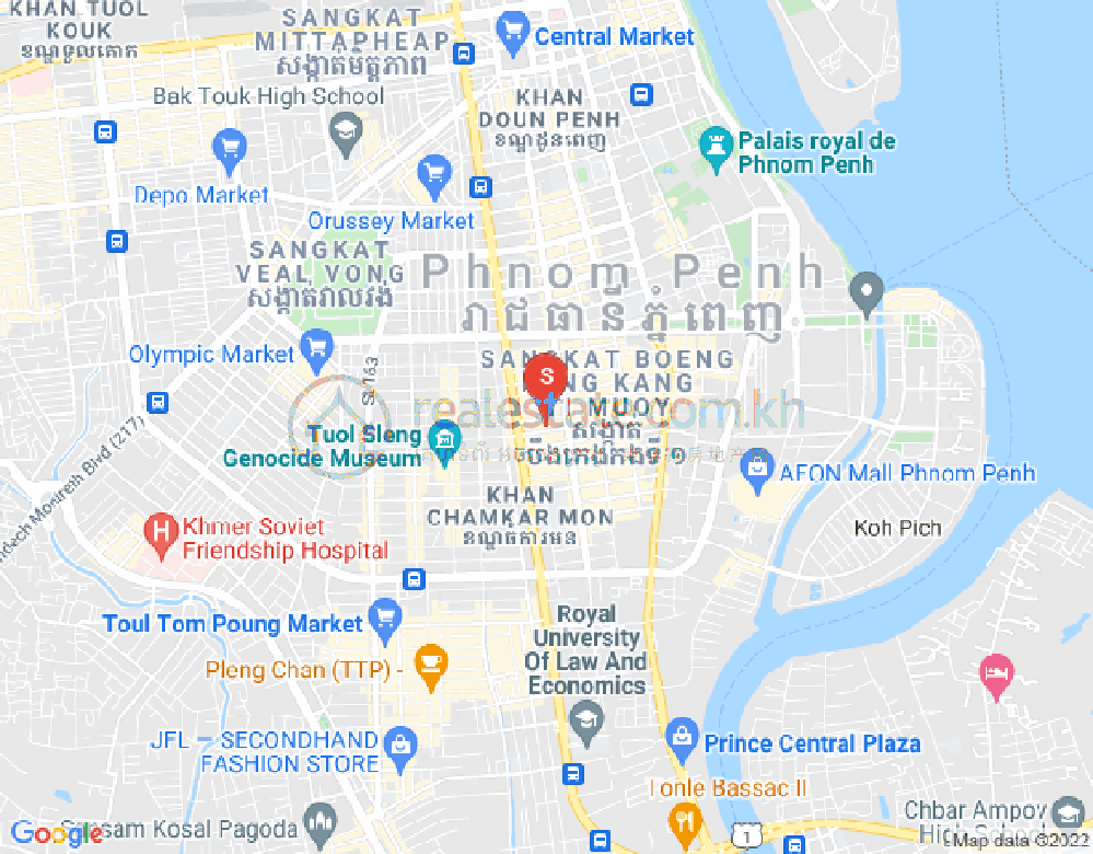 Mapa: BKK 1, Boeng Keng Kang, Phnom Penh