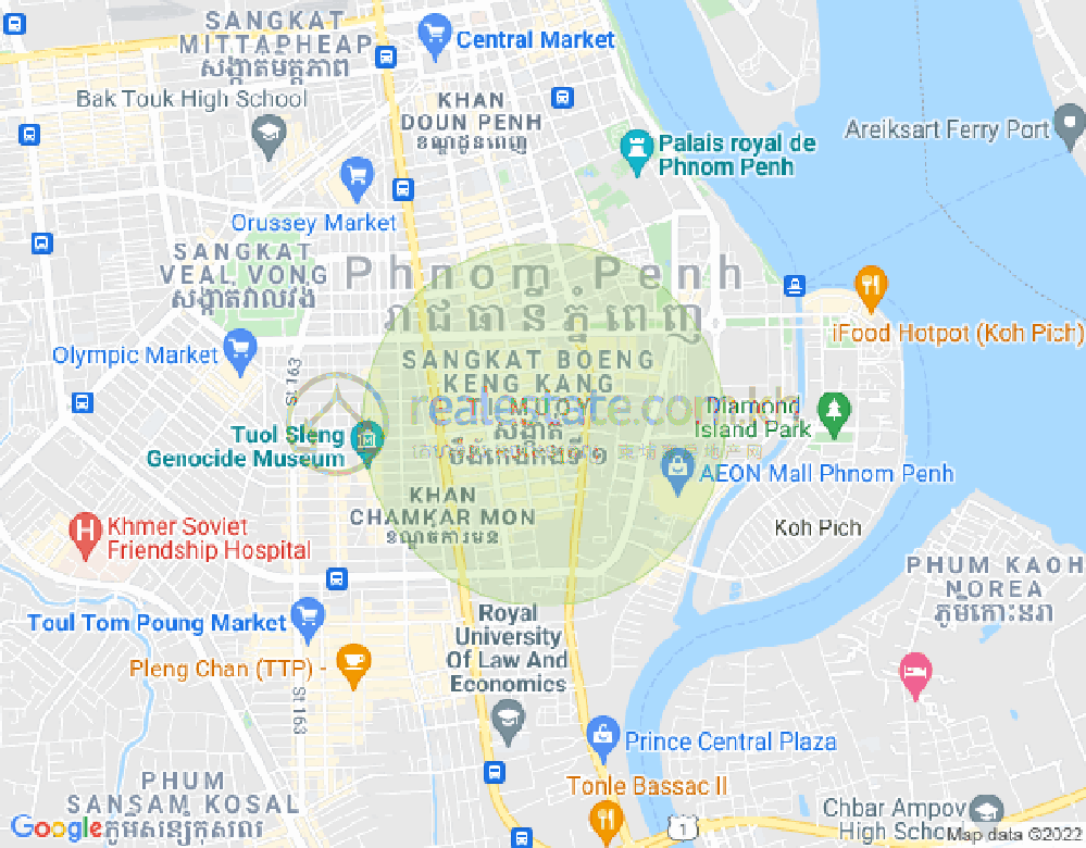 แผนที่ BKK 1, บึงเกงกอง, พนมเปญ