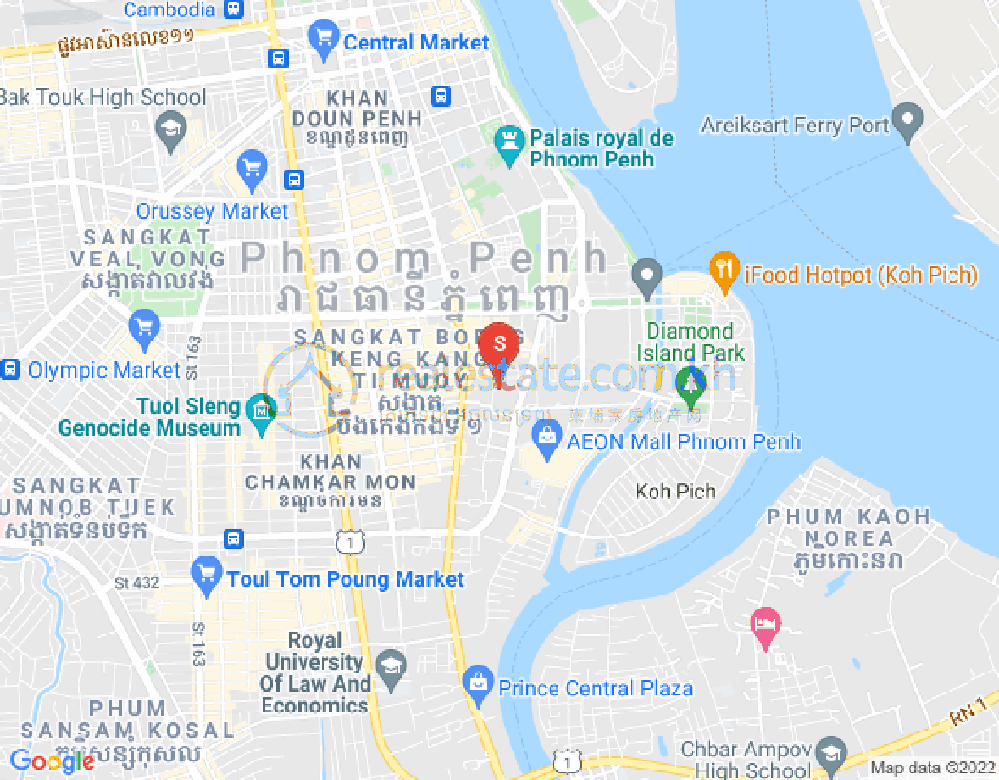 百色河分区, 占卡蒙, 金边地图