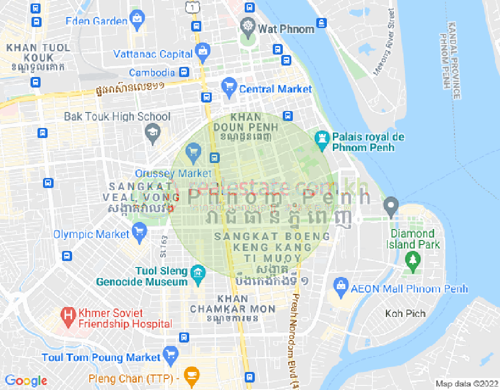 Карта Боенг Реанг, Доун Пень, Пномпень