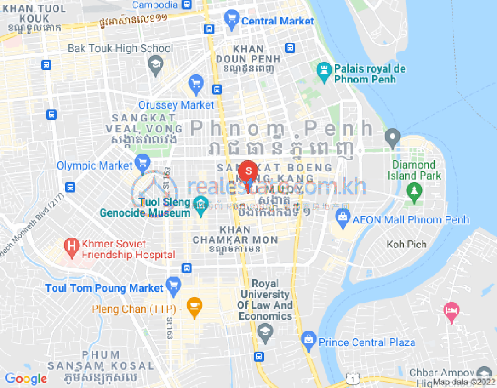 Mapa: BKK 1, Boeng Keng Kang, Phnom Penh