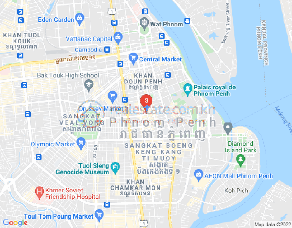 Carte de Chakto Mukh, Daun Penh, Phnom Penh