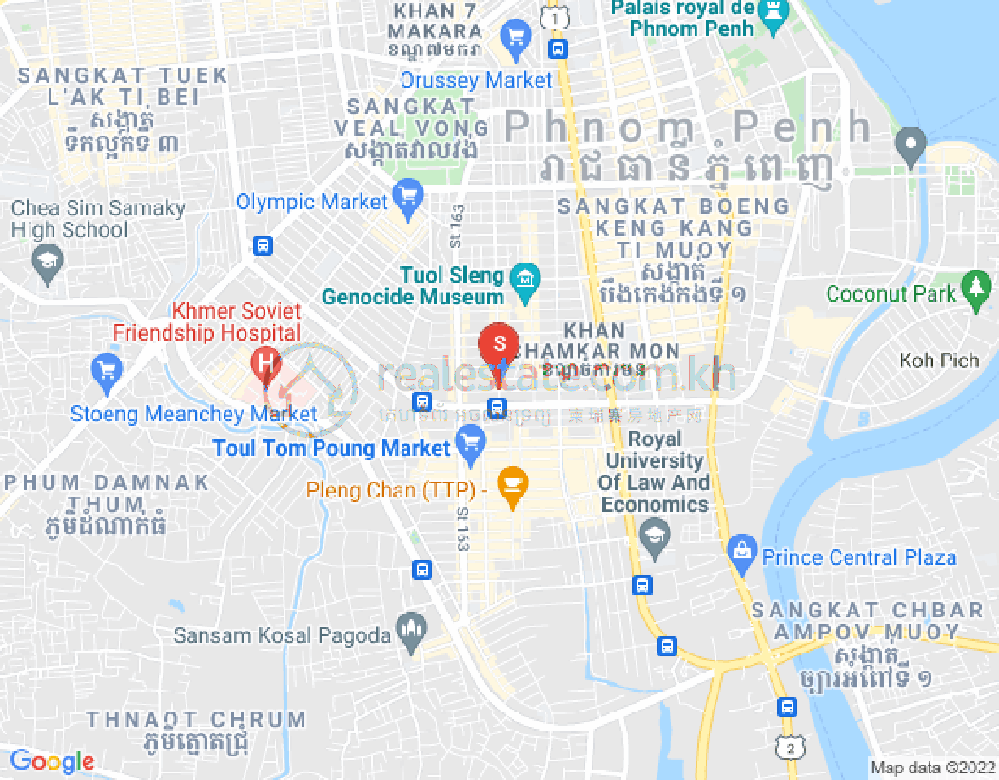 万景岗3分区（BKK3), 波哥堪, 金边地图