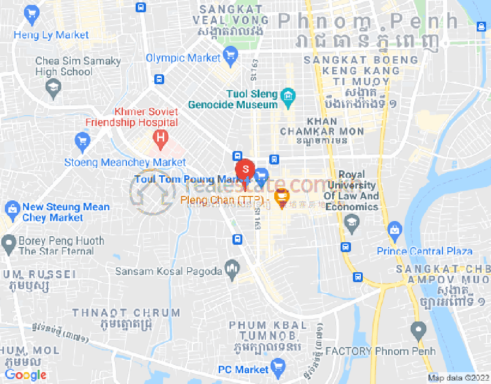 Карта Тул Том Пунг 1, Чамкармон, Пномпень