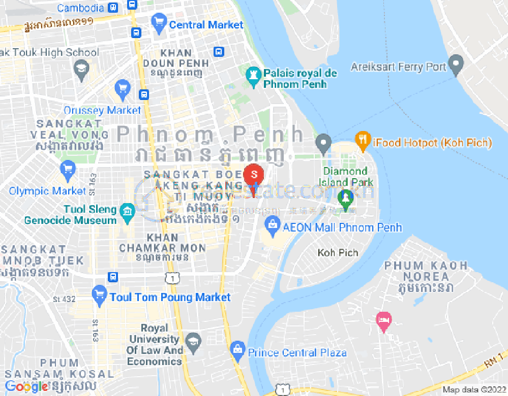 แผนที่ โตนเลบาสัก, จัมการมอน, พนมเปญ